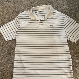 Under Armour Mens Striped Polo Shirt - White